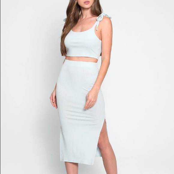 Baby Blue Knit Two Piece Set - Picture 3 of 6